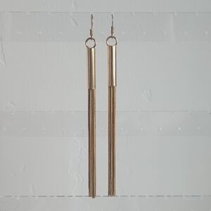 Elegant Gold Tassel Earrings